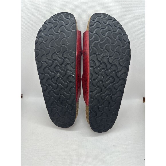 Birkenstock Graceful Hibiscus Sz 39 | 8 Laser Emboss Red 3 Strap Papillio Sandal - Picture 8 of 8